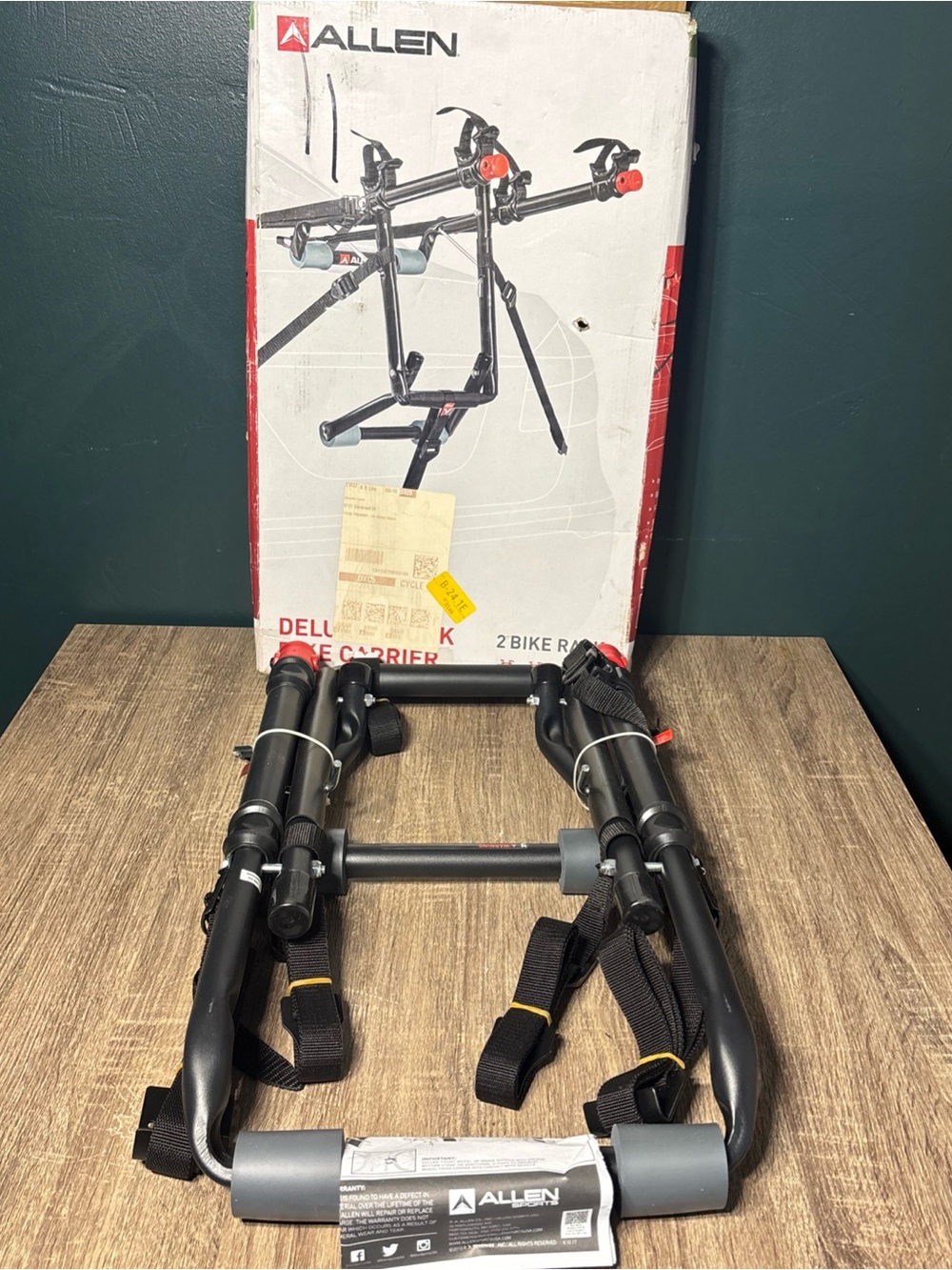 ALLEN Sports Deluxe 2 Bike Trunk Mount Rack SUV Sedan Hatchback Carrier 102DN